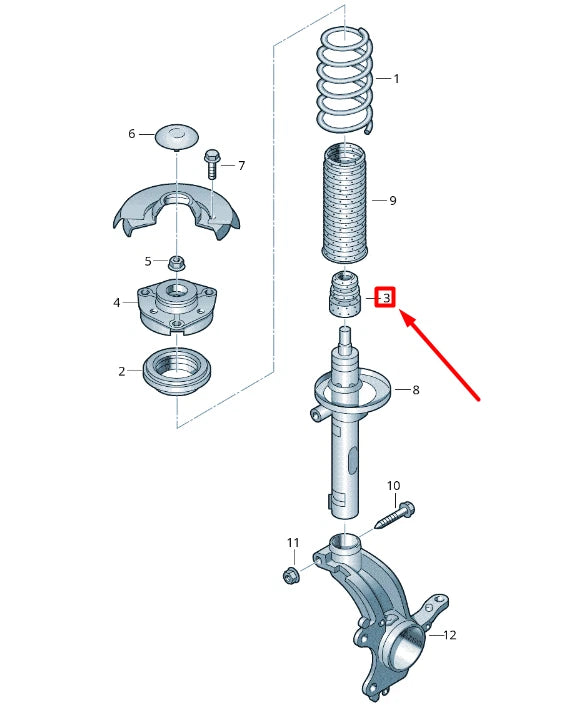 NEW VOLKSWAGEN CADDY 2K MK3 FRONT SHOCK ABSORBER RUBBER BUSH 1K0412303S