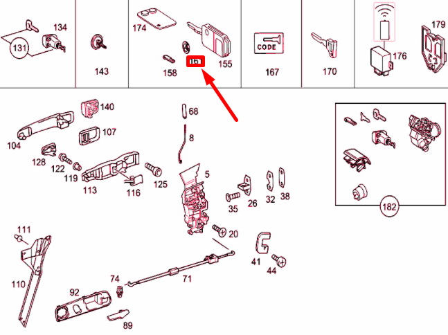 NEW MERCEDES-BENZ SLK R170 KEY BADGE A0008170216 ORIGINAL