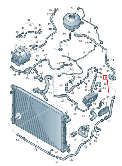 NEW AUDI A6 4A C8 HVAC HEATER HOSE ADAPTER RHD 4K0122291B