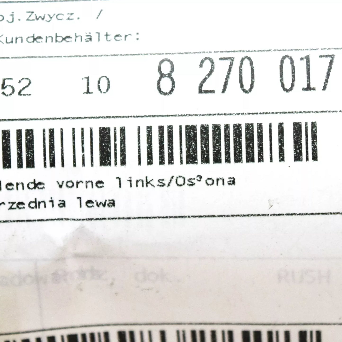 NEW BMW 6 CONVERTIBLE E64 FRONT LEFT SEAT COVERING 52108270017 ORIGINAL