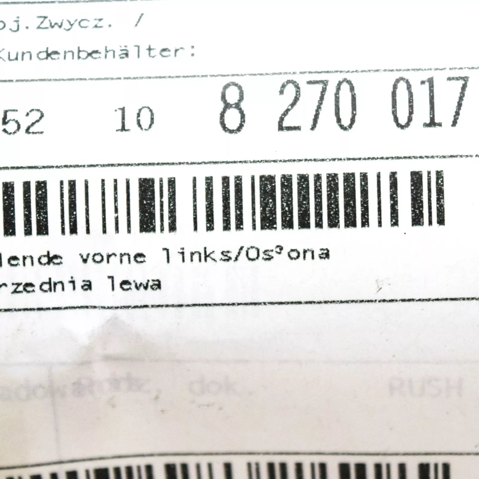 NEW BMW 6 CONVERTIBLE E64 FRONT LEFT SEAT COVERING 52108270017 ORIGINAL