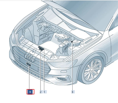 NEW AUDI A6 C8 PEDESTRIAN PROTECTION WARNING SIGN 80A010530