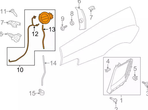 NEW AUDI R8 RIGHT SIDE FUEL FILLER CAP COVER 427809900C ORIGINAL