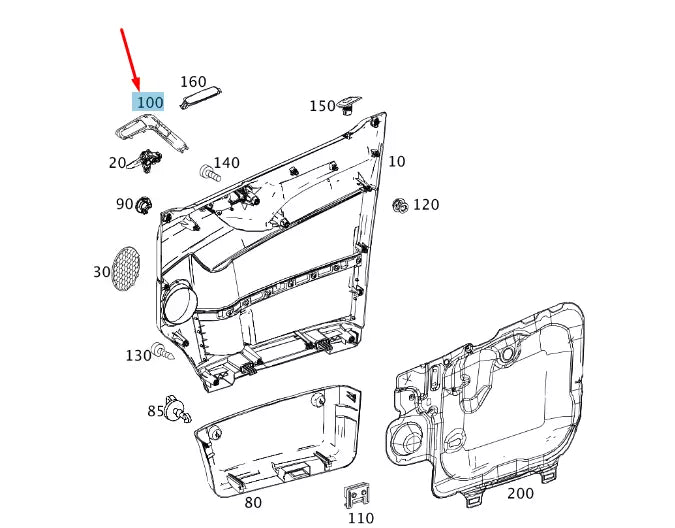 NEW MERCEDES-BENZ SPRINTER 906 FRONT RIGHT DOOR HANDLE SHELL A9067270487