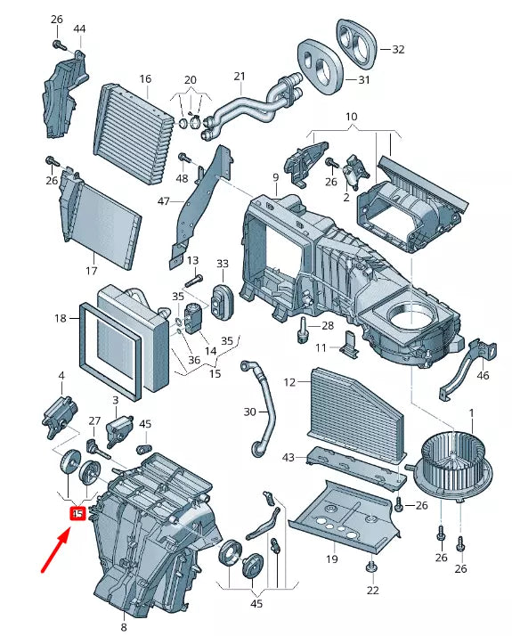 NEW VW CADDY 2K MK3 AIR DISTRIBUTION HOUSING LEVERS RHD 1K2898001