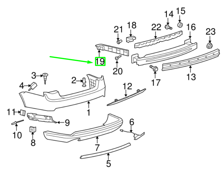 NEW VOLKSWAGEN JETTA A5 MK5 REAR RIGHT BUMPER RETAINER 1K5807394 ORIGINAL