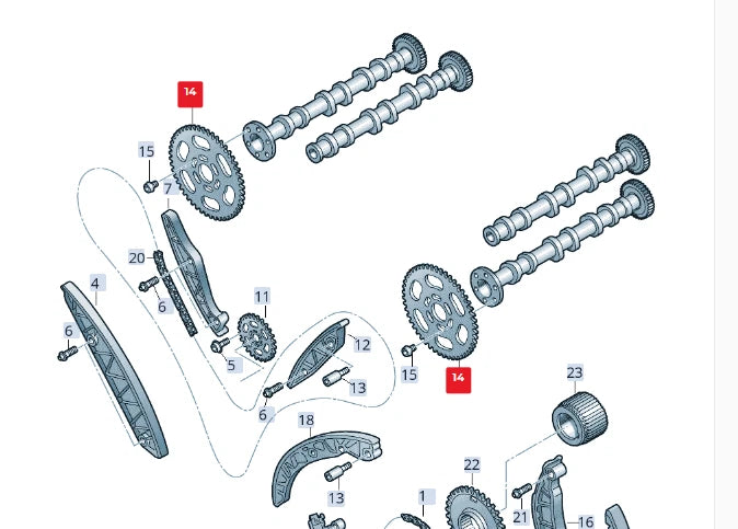 NEW AUDI A6 C7 4G ENGINE TIMING CHAIN SPROCKET 059109116A