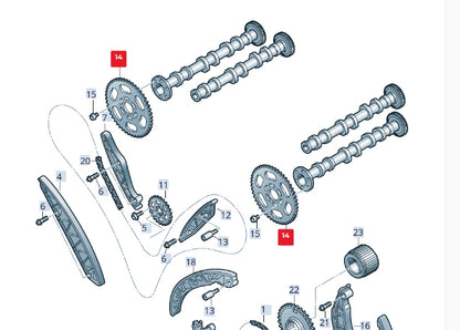 NEW AUDI A6 C7 4G ENGINE TIMING CHAIN SPROCKET 059109116A