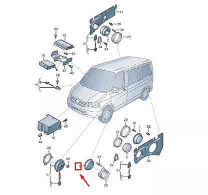 NEW VOLKSWAGEN TRANSPORTER T5 WIDE-BAND SPEAKER 7E0035710