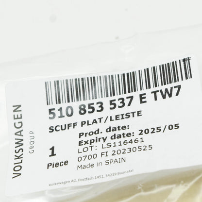 NEW VW TOURAN 5T FRONT INTERIOR SILL TRIM STRIP 510853537DTW7 ORIGINAL