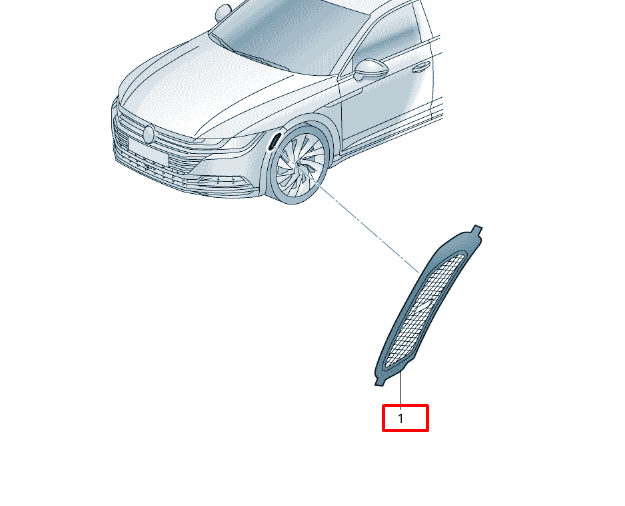 new volkswagen arteon 3h7 front right reflector 3g8945072a original