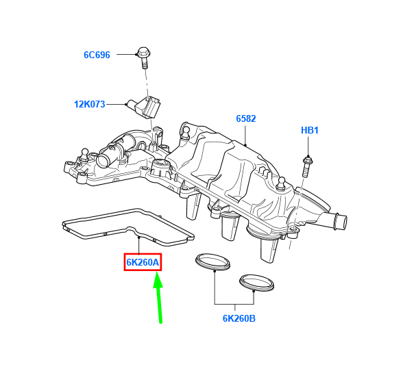 new ford mondeo mk4 cylinder head cover gasket 1538496 6g9q-6p038-ab original