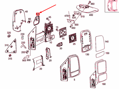 NEW MB SPRINTER 906 FRONT RIGHT MIRROR TURN INDICATOR RHD A0018229220 ORIGINAL