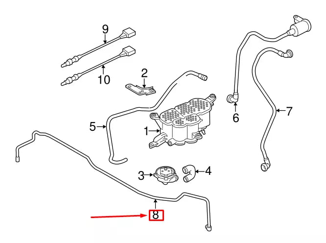 NEW AUDI A4 AVANT B8 EVAPORATIVE EMISSIONS SYSTEM LINE 8K0201991AQ ORIGINAL