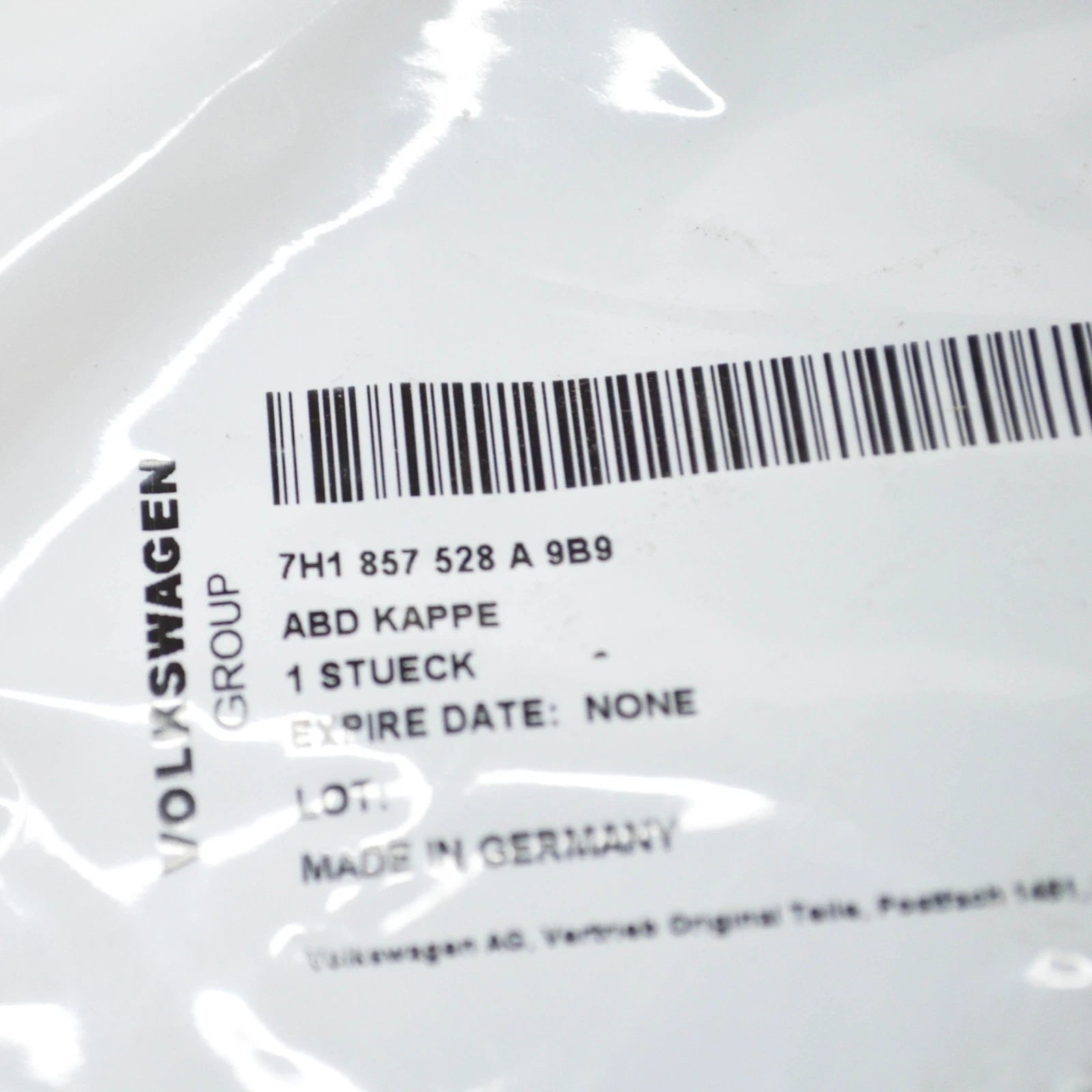 NEW VW CADDY 2K FRONT RIGHT DOOR MIRROR COVER 7H1857528A9B9 LHD ORIGINAL