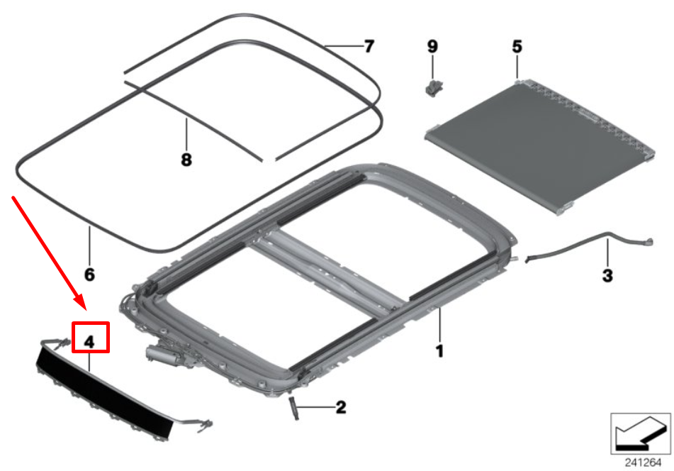 new mini paceman r61 sunroof air deflector 9809777 54109809777 original