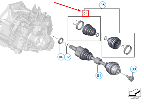 new bmw 2 active tourer f45 front left inner cv boot kit 31608618545 original