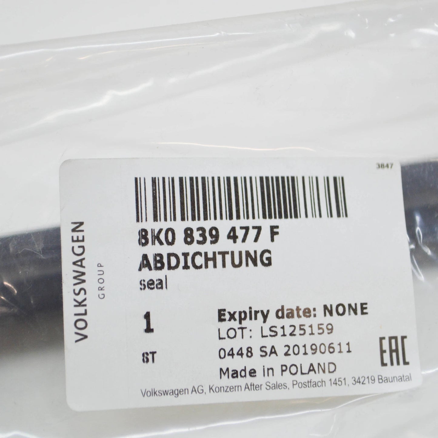 NEW AUDI A4 B8 REAR LEFT WINDOW TRIM 8K0839477F