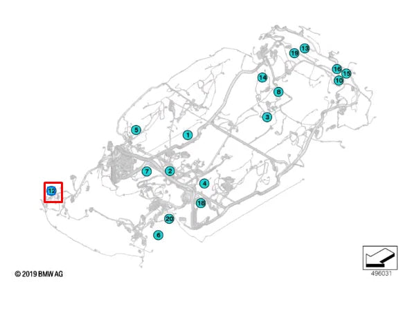 NEW BMW 1 F40 PLUG PIN TERMINAL CONNECTION 61138387220 ORIGINAL