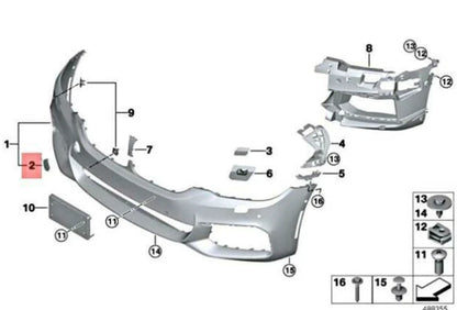 NEW BMW M5 F90 FRONT BUMPER TOW HOOK EYE M5 COVER 51118073722 ORIGINAL