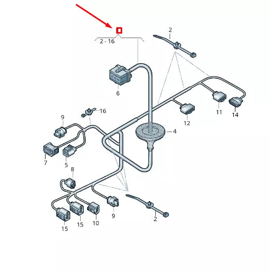 NEW VW TRANSPORTER VI T6 ADDITIONAL HEATER WIRING HARNESS 7E0971478GT