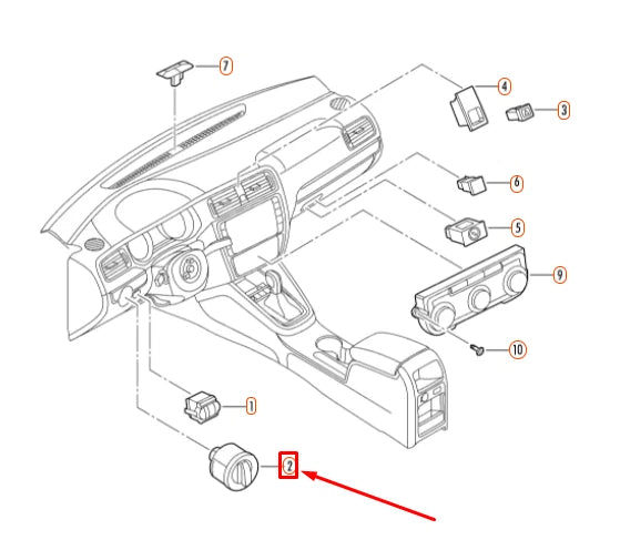 NEW VOLKSWAGEN JETTA A6 MK6 HEADLIGHT SWITCH CONTROL UNIT 3C8941431ABXSH