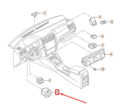 NEW VOLKSWAGEN JETTA A6 MK6 HEADLIGHT SWITCH CONTROL UNIT 3C8941431ABXSH