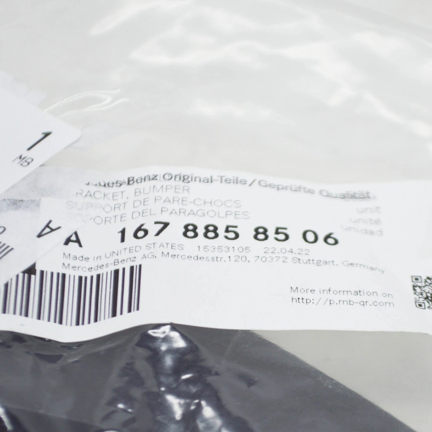 NEW MERCEDES-BENZ GLE W167 FRONT LEFT BUMPER COVER BRACKET A1678858506 ORIGINAL