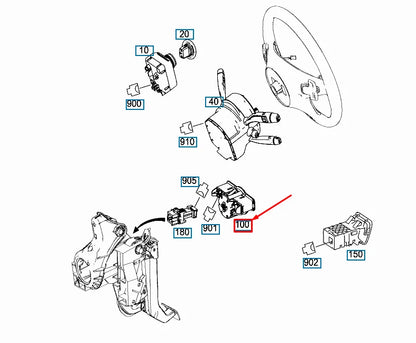NEW MERCEDES-BENZ GLE W166 HEADLIGHT SWITCH CONTROL UNIT A2049053503 ORIGINAL
