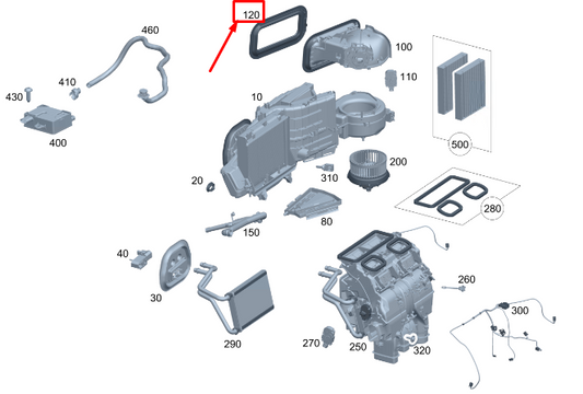 new mercedes-benz eqs v297 engine air intake sealing frame a2978352000 original