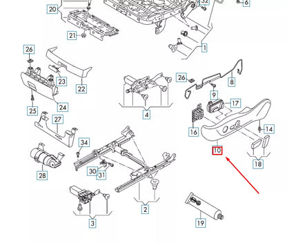 NEW AUDI A5 8T3 FRONT SEAT RIGHT OUTER TRIM COVER 8T0881326G4PK ORIGINAL