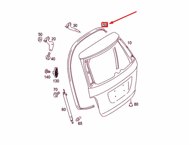 NEW MERCEDES-BENZ GL X164 REAR PANEL DOOR SEAL A1647401378 ORIGINAL