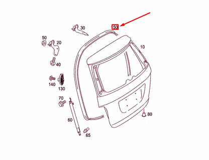 NEW MERCEDES-BENZ GL X164 REAR PANEL DOOR SEAL A1647401378 ORIGINAL