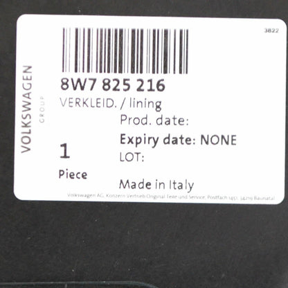 NEW AUDI A5 CABRIO 8W6 REAR RIGHT BOTTOM FLOOR PAN SHIELD 8W7825216