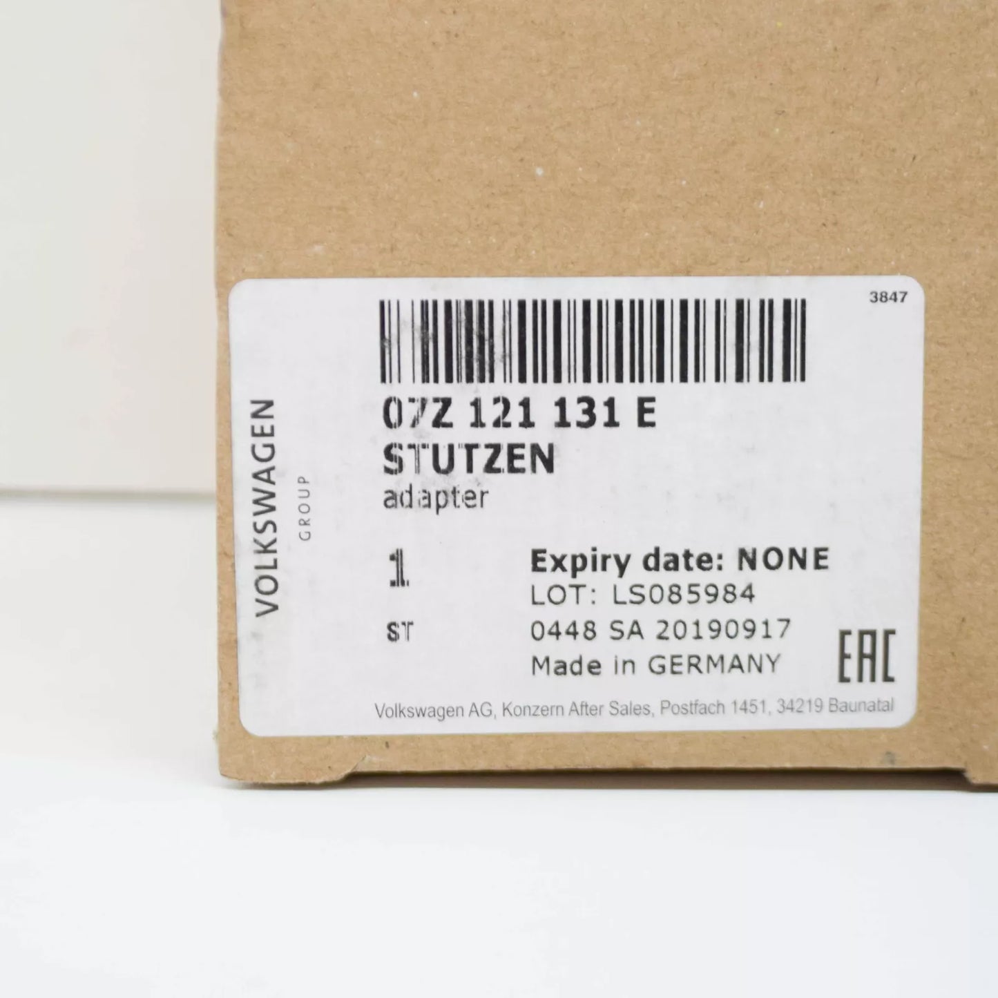 NEW VW TOUAREG 7L LEFT ENGINE COOLANT FLANGE PIPE UNION 07Z121131E ORIGINAL