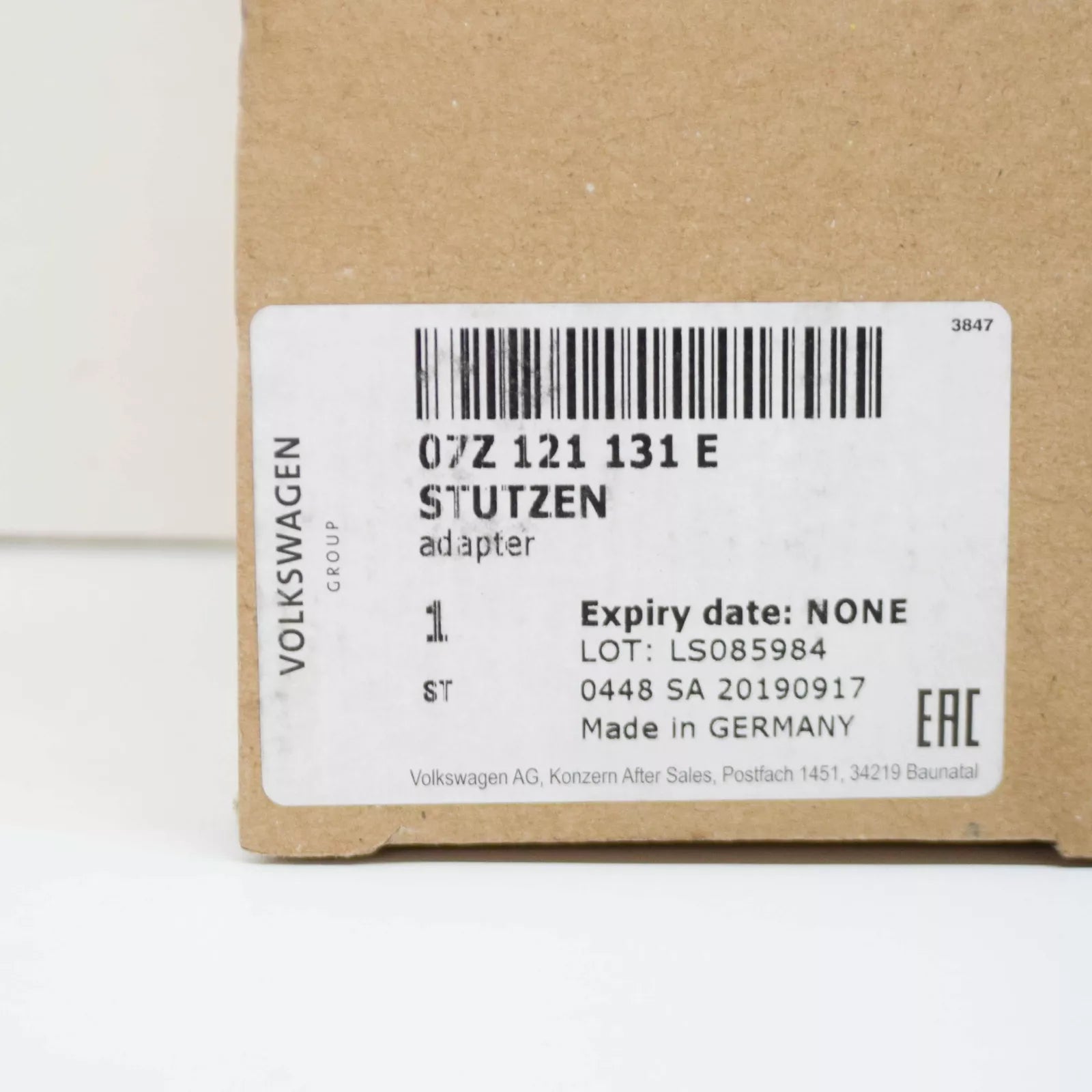 NEW VW TOUAREG 7L LEFT ENGINE COOLANT FLANGE PIPE UNION 07Z121131E ORIGINAL