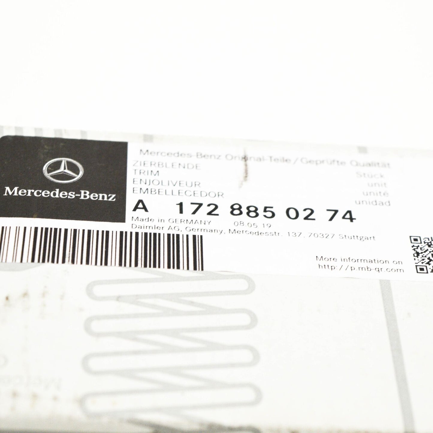 NEW MERCEDES-BENZ SLK R172 FRONT LEFT COVER TRIM A1728850274 ORIGINAL