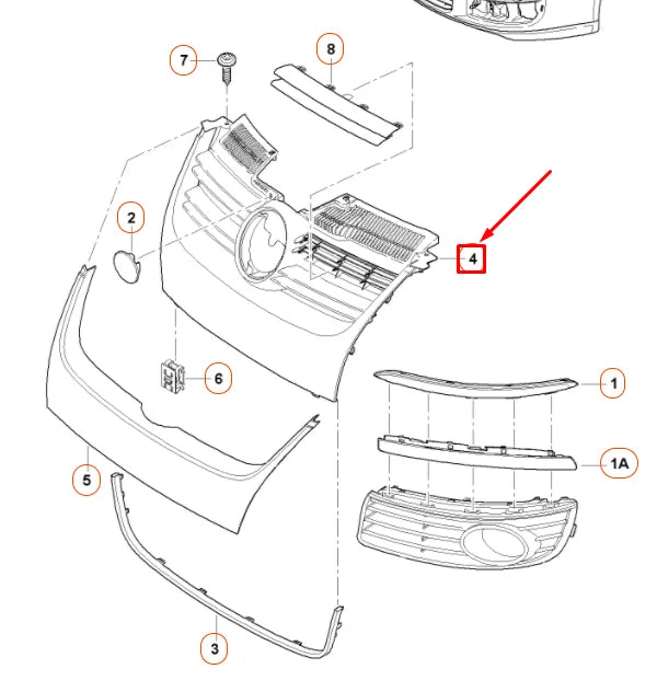 NEW VOLKSWAGEN JETTA A5 GLI FRONT RADIATOR GRILLE 1K0853653BVW8 ORIGINAL