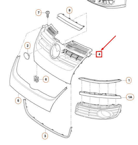 NEW VOLKSWAGEN JETTA A5 GLI FRONT RADIATOR GRILLE 1K0853653BVW8 ORIGINAL