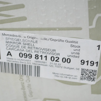 NEW MERCEDES-BENZ E W213 FRONT RIGHT DOOR MIRROR CAP LHD A09981102009191