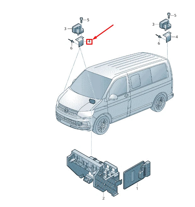 NEW VW TRANSPORTER VI T6 ACCELERATOR SENSOR BRACKET 7E5941155