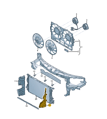 new audi a7 sportback 4g8 left radiator air duct 4g8121283ba original
