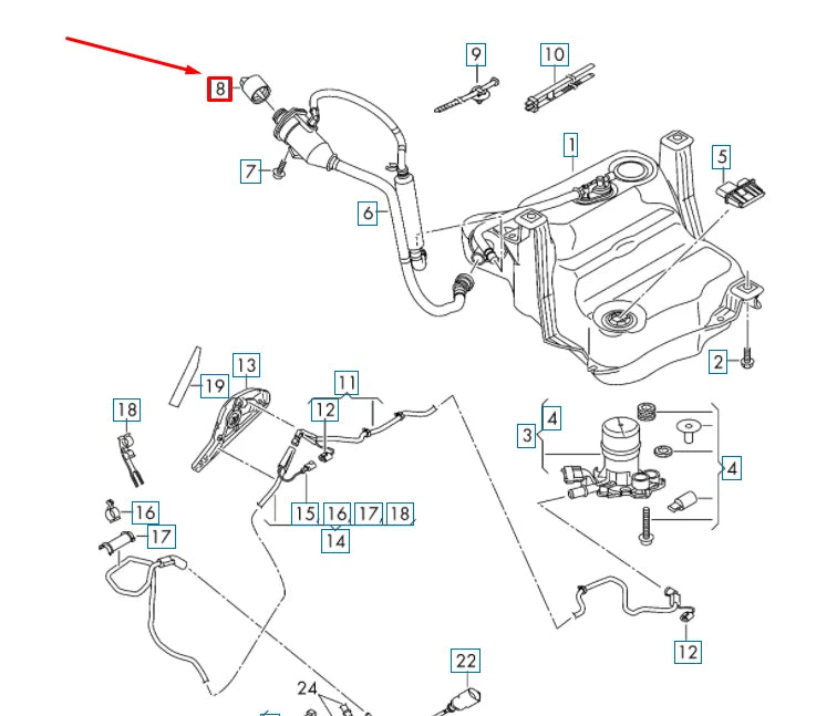 NEW AUDI A3 8V FUEL TANK CAP ADBLUE 5Q0131980C ORIGINAL