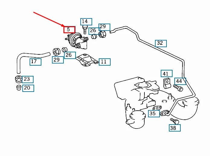 NEW MERCEDES-BENZ C W202 EGR VALVE A0021401360 ORIGINAL