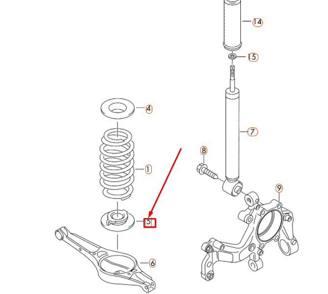 NEW AUDI A1 MK1 REAR COIL SPRING LOWER SUPPORT 1K0512297D ORIGINAL
