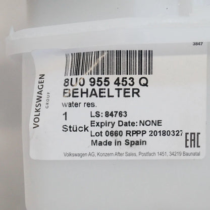 NEW AUDI Q3 8U WASHER FLUID TANK 8U0955453Q ORIGINAL