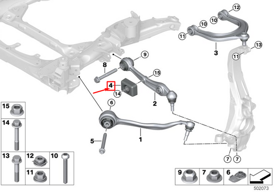 new bmw x5 g05 wishbone vibration absorber 31106884584 original