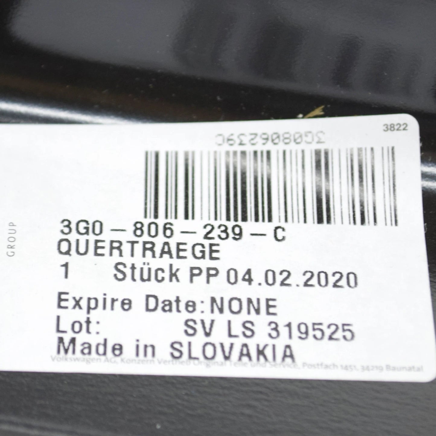 NEW VOLKSWAGEN ARTEON 3H7 FRONT PANEL CROSS MEMBER 3G0806239C