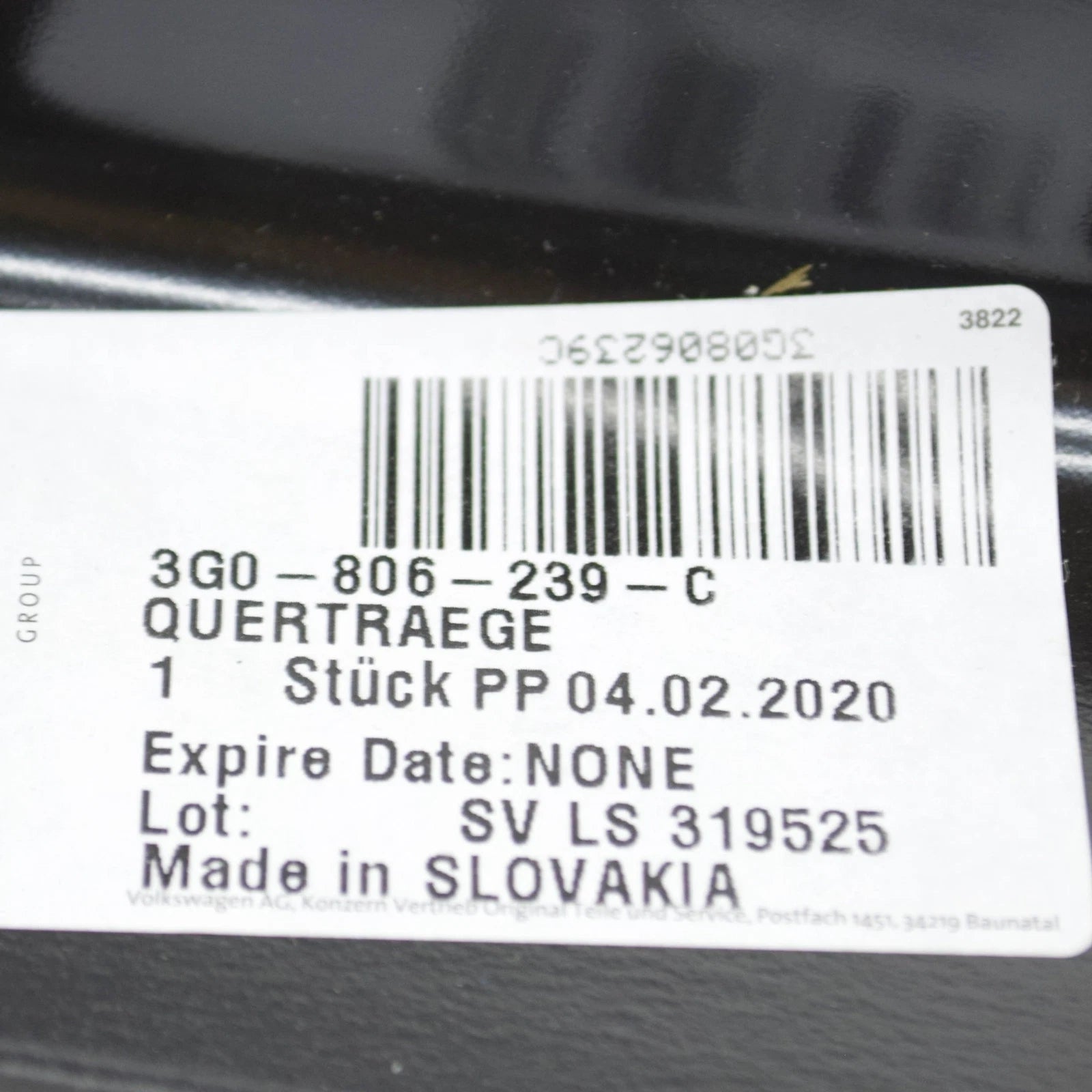 NEW VOLKSWAGEN ARTEON 3H7 FRONT PANEL CROSS MEMBER 3G0806239C