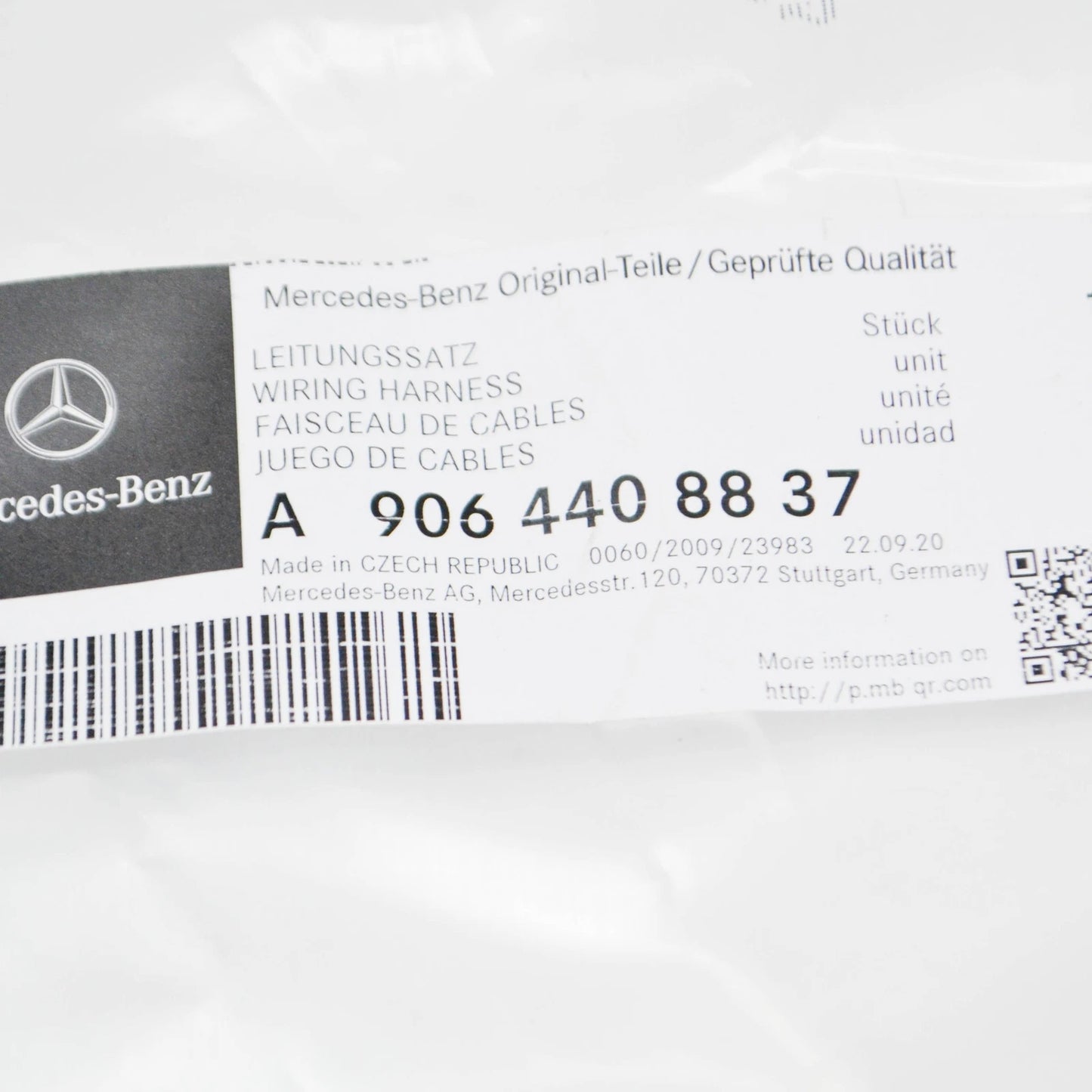 NEW MERCEDES-BENZ SPRINTER 906 BATTERY GROUND CABLE A9064408837